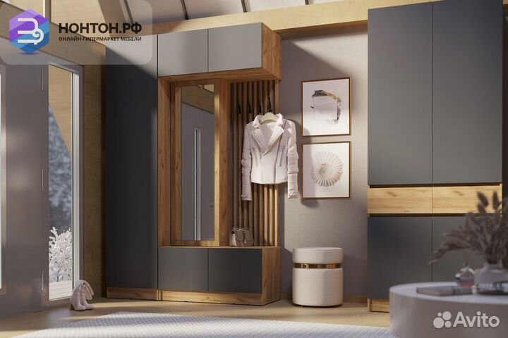 Прихожая Роджина дуб крафт / графит