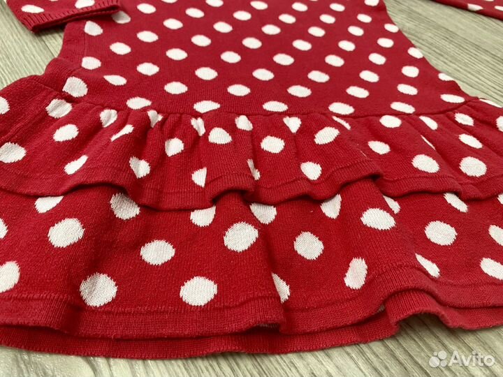 Теплое платье на девочку 18-24 мес