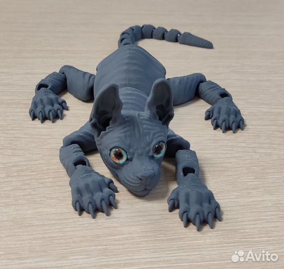 Сфинкс котёнок подвижный игрушка на 3D принтере