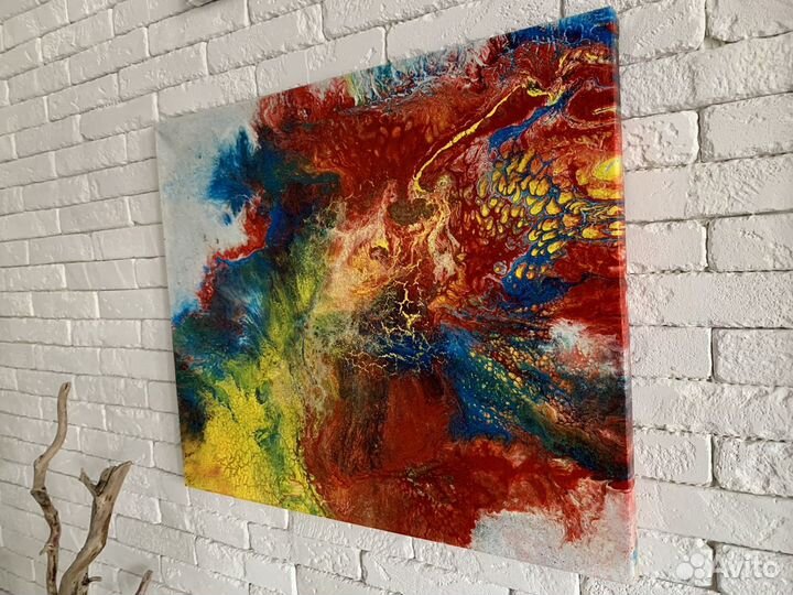 Картина на холсте. Флюид арт