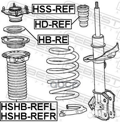 Отбойник амортизатора перед прав/лев HD-RE