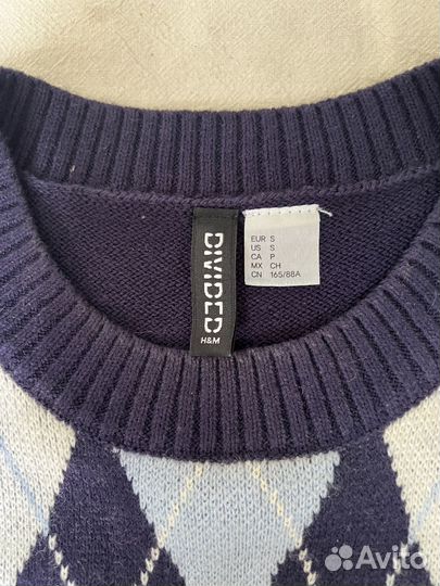 Жилет H&M укороченный в клетку