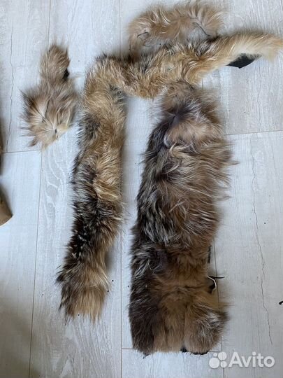 Меховой воротник лиса шкурки