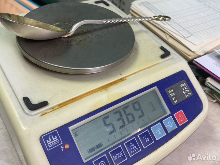 Ложка десертная серебро 53.7 гр. 916 проба