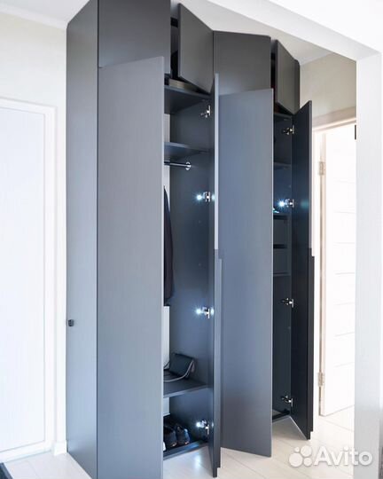 Шкаф распашной с фрезеровкой