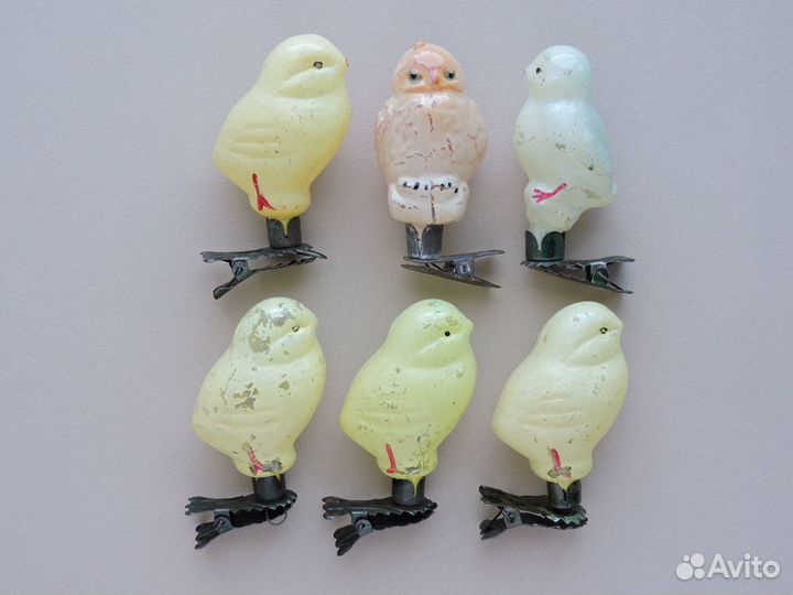 Елочные игрушки СССР, много, прищепки подвесы