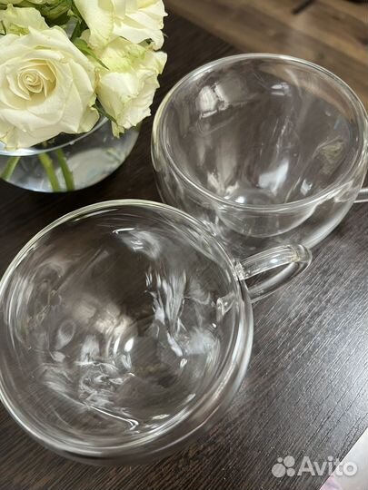 Набор кружек с двойными стенками для кофе и чая