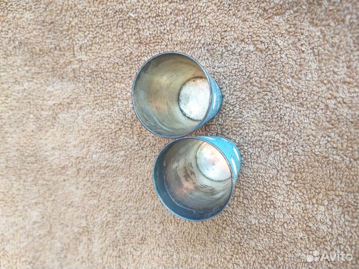 Рюмки мельхиор эмаль СССР