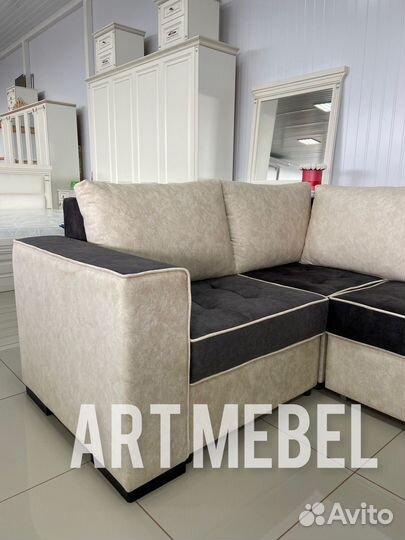 Диван угловой с оттоманкой