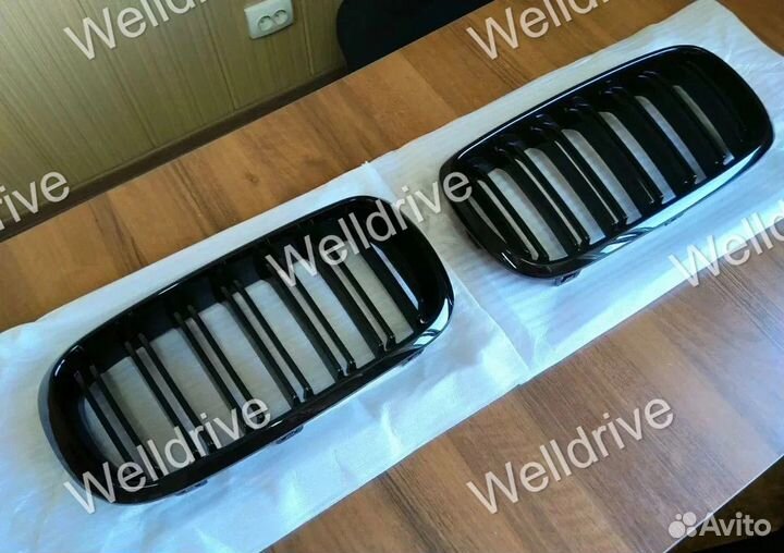 Решетки радиатора BMW X5 F15 X6 F16 черный глянец