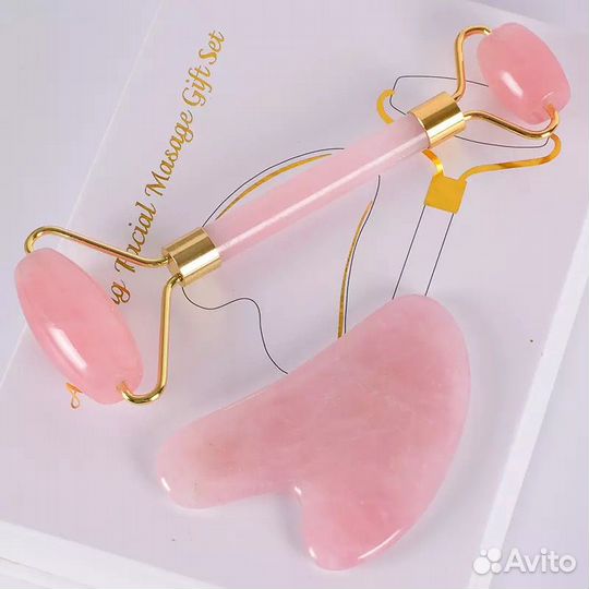 Кварцевый роллер и скребок Гуаша