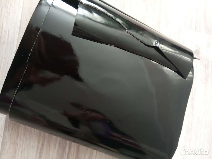 Кожа натуральная черная лак