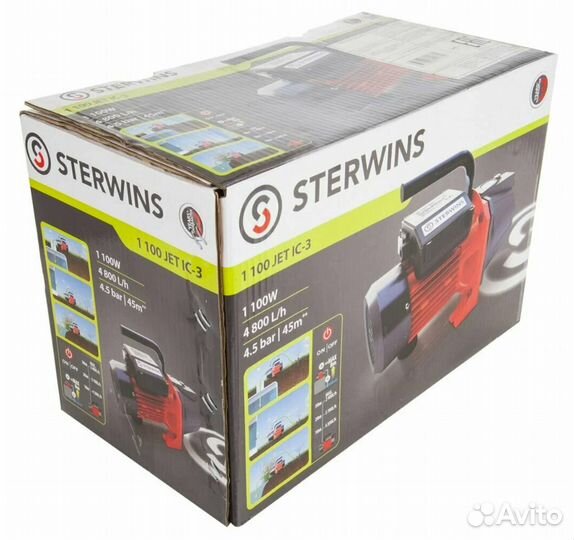 Насос водяной поверхностный Sterwins 1100 JET IC-3