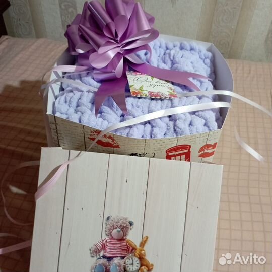 Плед детский вязаный ручная работа