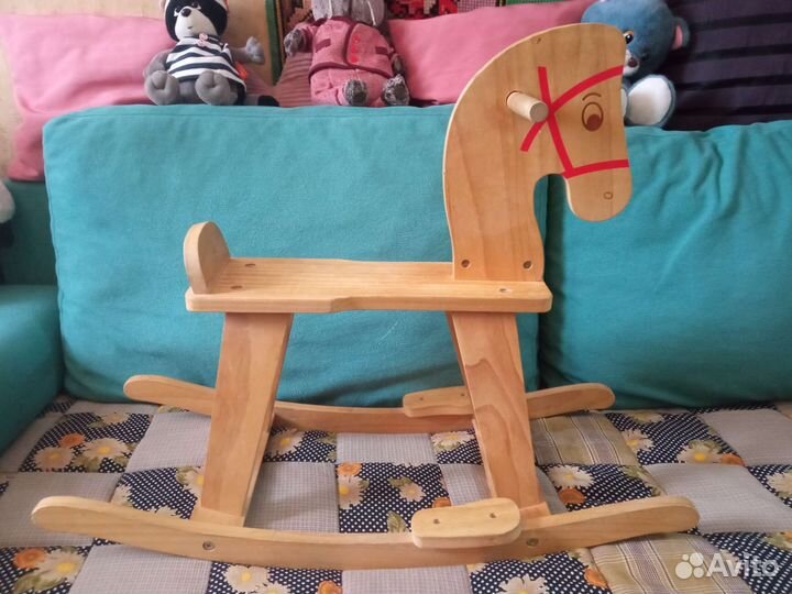 Лошадка качалка деревянная, крепкая