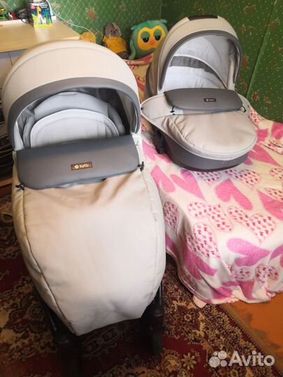 Коляска tutis nanni 2 в 1 эко кожа