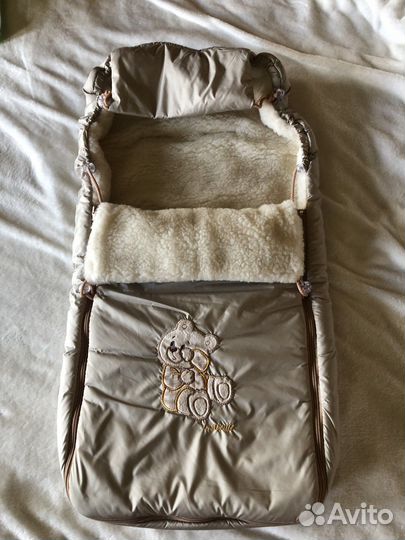 Конверт на натуральной шерсти для новоржденного