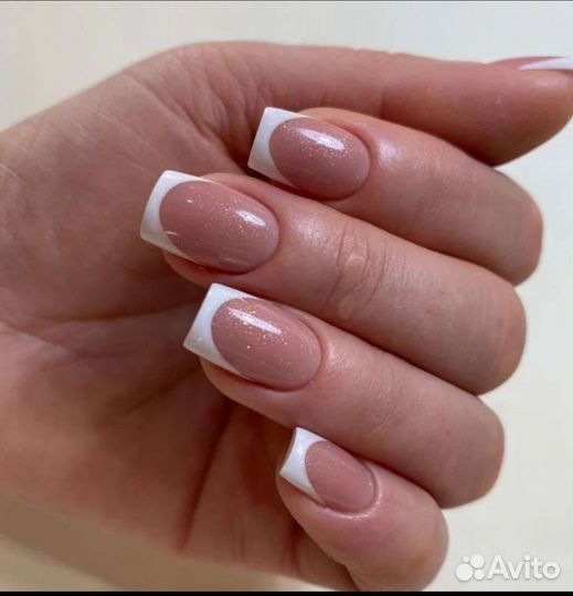 Маникюр френч наращивание смарт педикюр