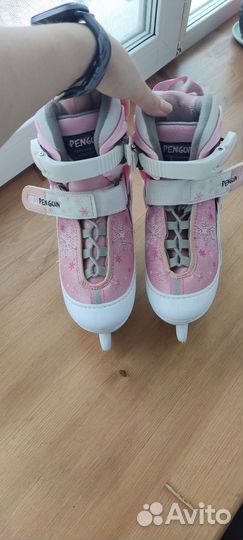 Коньки детские раздвижные 30-33