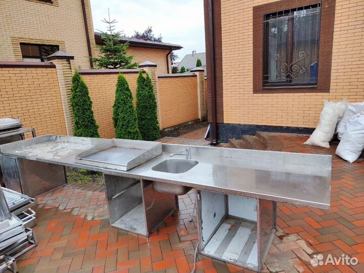 Столещницы из нержавейки (прямые/угловые с мойкой)