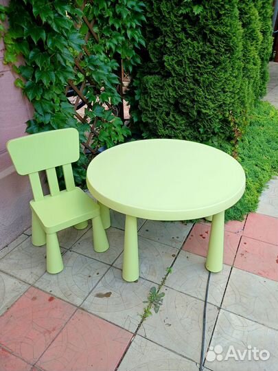 Стол со стульчиком Маммут Икея