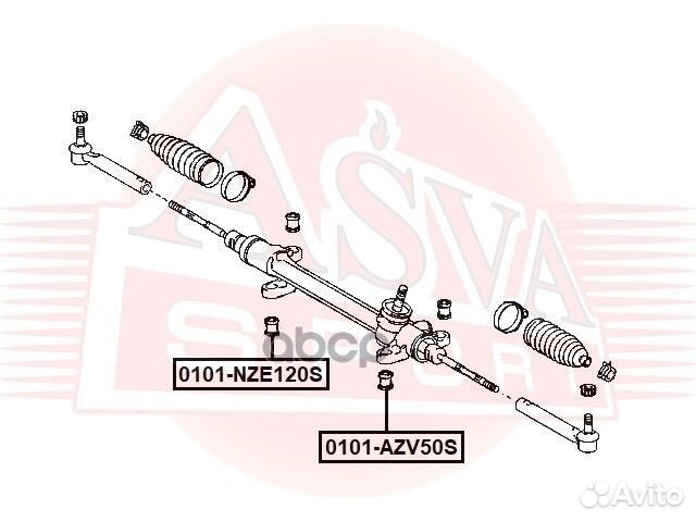 Сайлентблок рулевой рейки 0101NZE120S asva