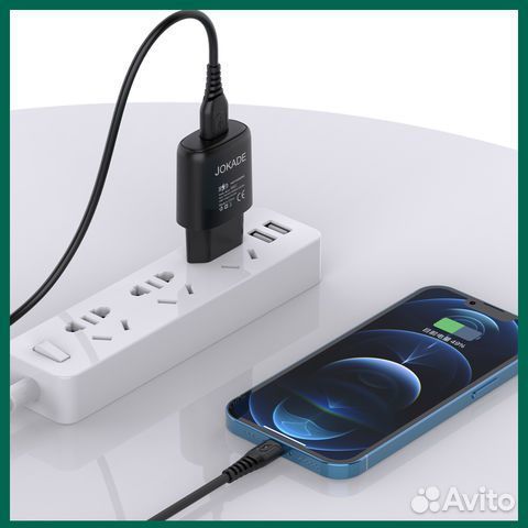 Сзу jokade JB015 1*USB 3A fast charge Black