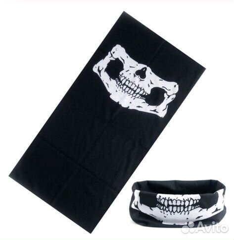 Балаклава-маска с принтом череп