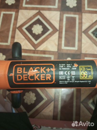 Газонокосилка электрическая black+deckergl7033