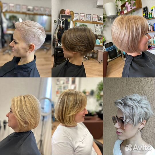 Стрижка, окрашивание, укладка волос, парикмахер