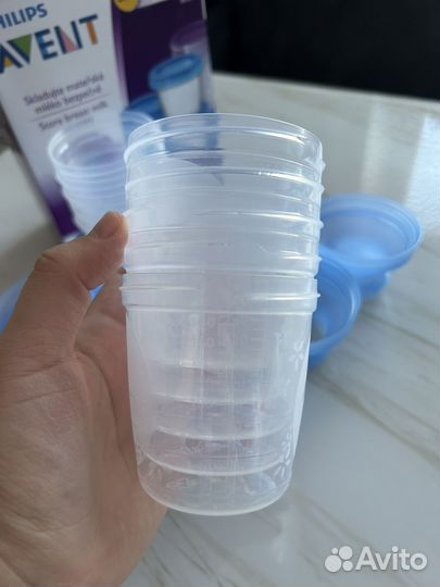 Контейнеры для грудного молока 10 штук avent