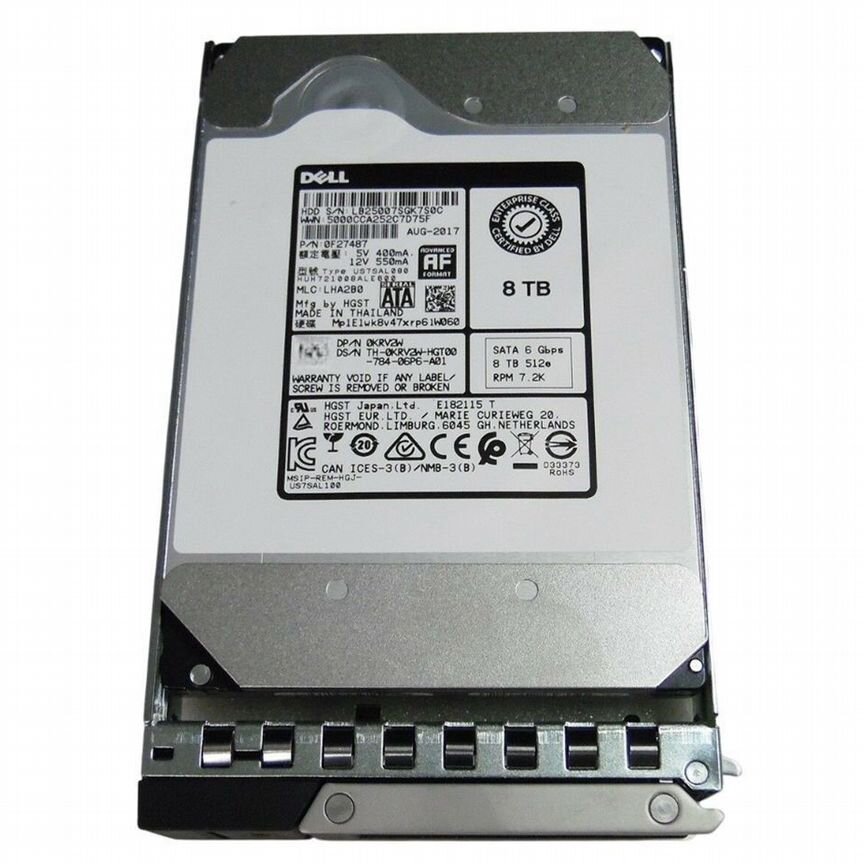 [KRV2W] Жесткий Диск Dell 8tb Sata3 3,5" Hdd Krv2w