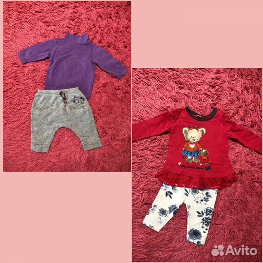 Вещи пакетом на девочку 62 68