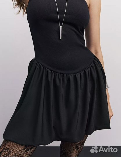 Платье мини юбка балон