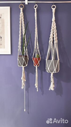 Подвес для кашпо, макраме