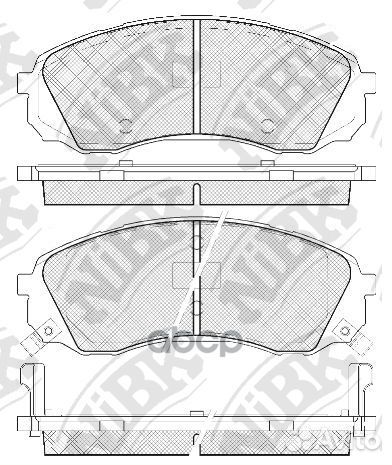 Колодки тормозные дисковые перед PN0458 NiBK