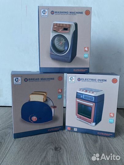 Новые игрушки стиральная машина плита тостер