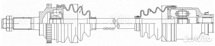 Привод для а/м KIA Spectra (04) 1.6i AT/мт