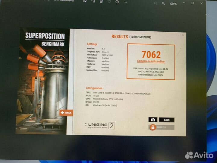 Ноутбук HP Core i5-10/ GTX 1650 4Gb/ Ram 16Gb
