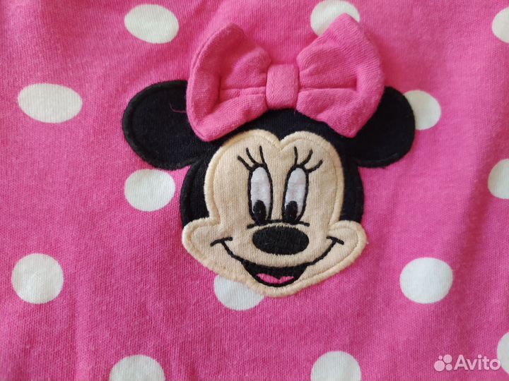 Нарядный бодик на девочку 86 92 см Микки Маус
