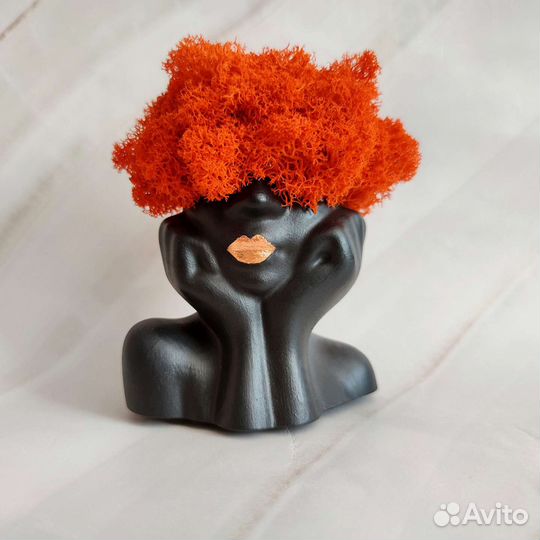 Декоративное кашпо со стабилизированным мхом