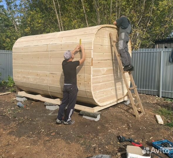 Баня-бочка квадро с доставкой