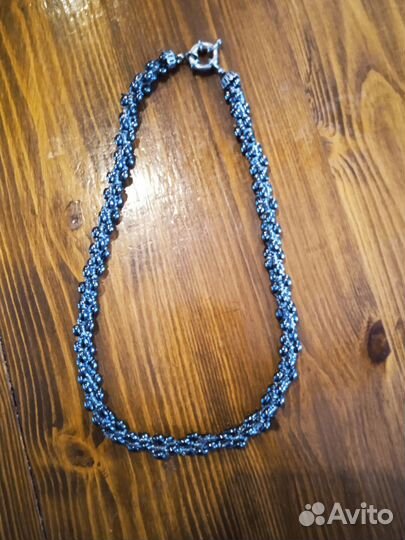 Бусы из натурального камня Гематит