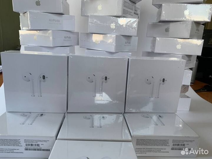 Наушники airpods 2 с микрофоном, Bluetooth 5.0