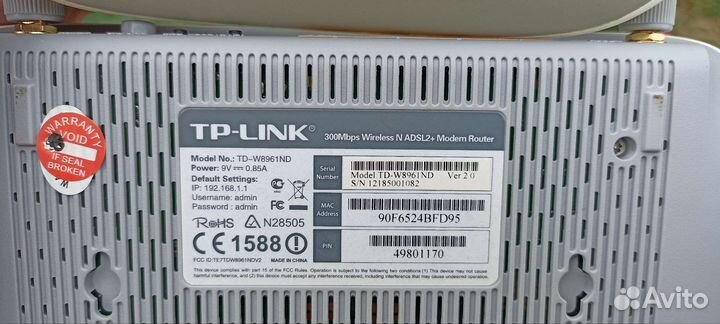 Wifi роутер adsl модем TP-Link TD-W8961ND