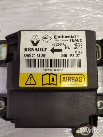 Блок управления AirBag Renault Logan