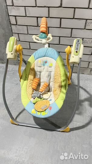 Детские электронные качели шезлонг