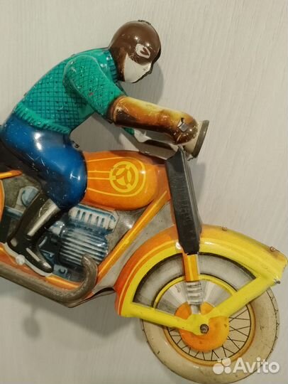 Мотоциклист игрушка СССР