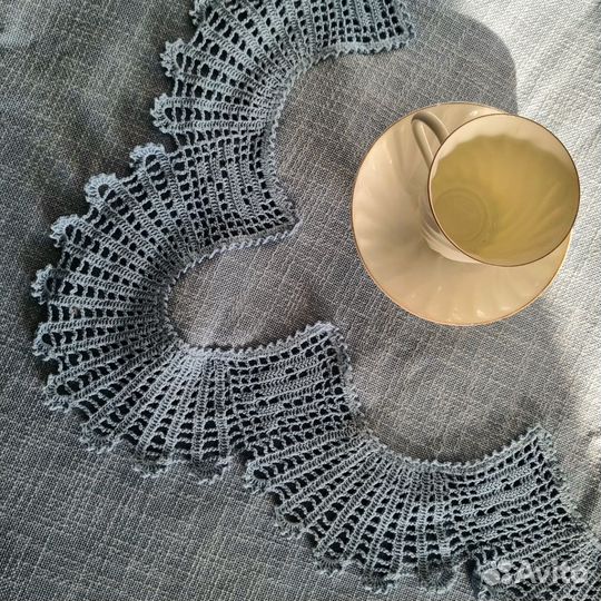 Салфетки скатерть винтаж лен кружево
