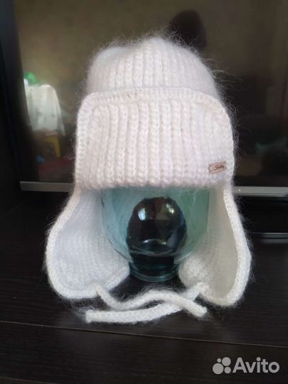 Шапка ушанка женская вязаная на заказ